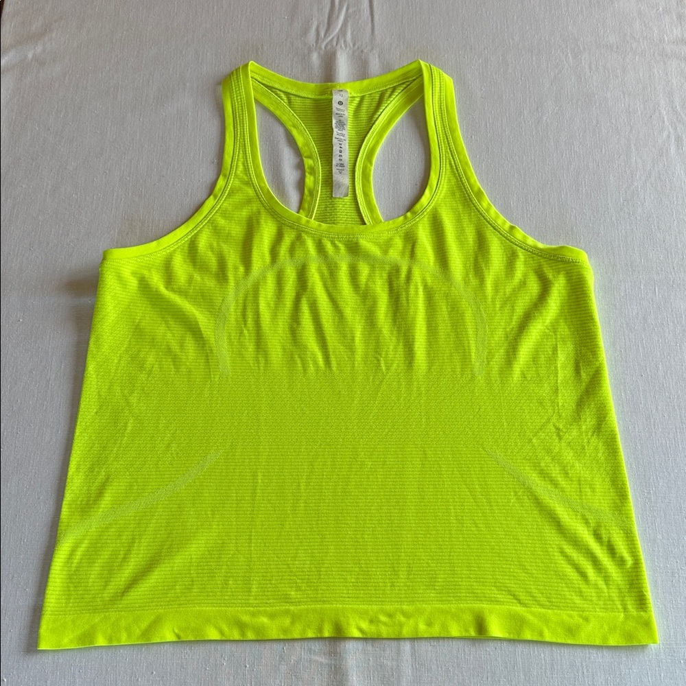 Neon Yellow Racerback Performance Tank Top